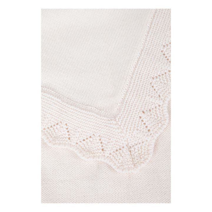 Manta de lana merina Blanc/Écru- Imagen del producto n°2