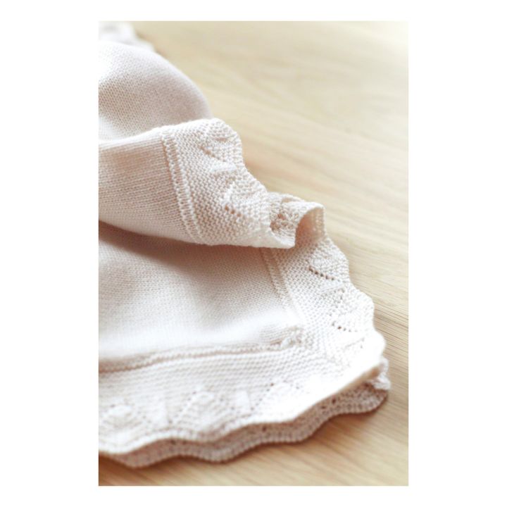 Manta de lana merina Blanc/Écru- Imagen del producto n°5