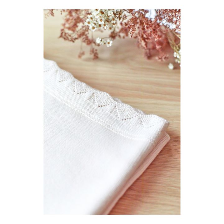 Manta de lana merina Blanc/Écru- Imagen del producto n°6