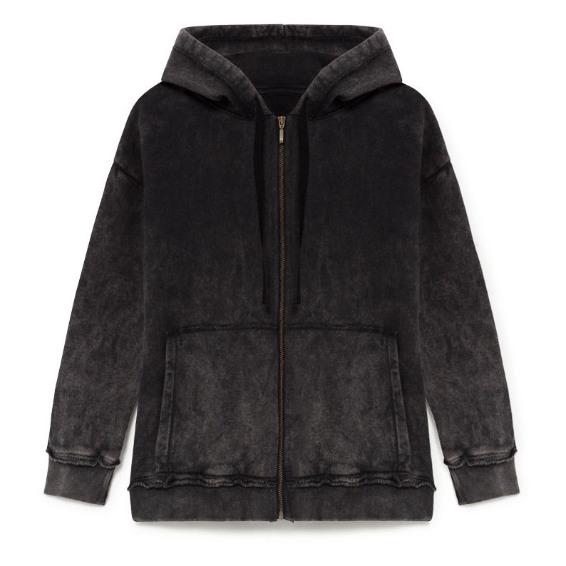 Little Creative Factory - Sweat Zippé Capuche Coton Bio - Fille - Gris