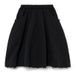 Two-Tone Organic Cotton Fleece Skirt Black- Miniature produit n°0