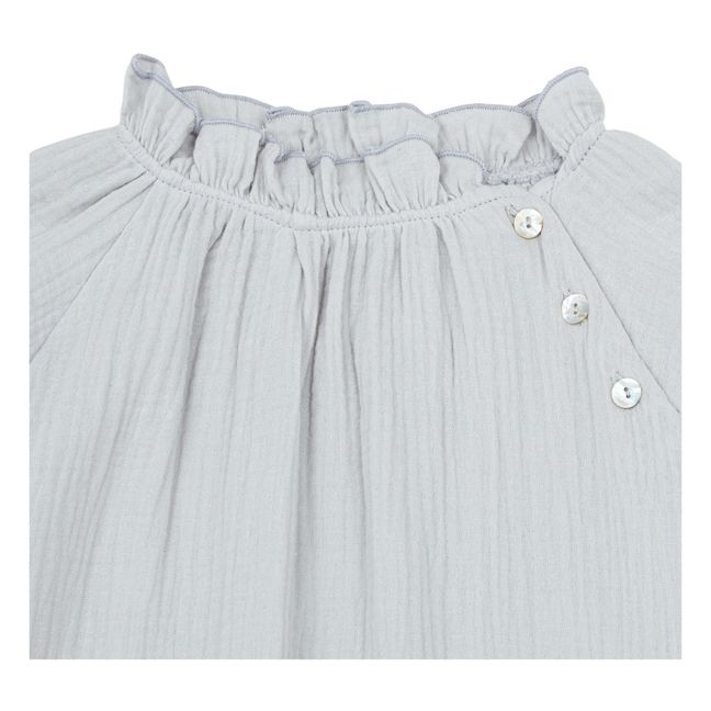 Harmony Organic Cotton Muslin Nightgown Light grey
