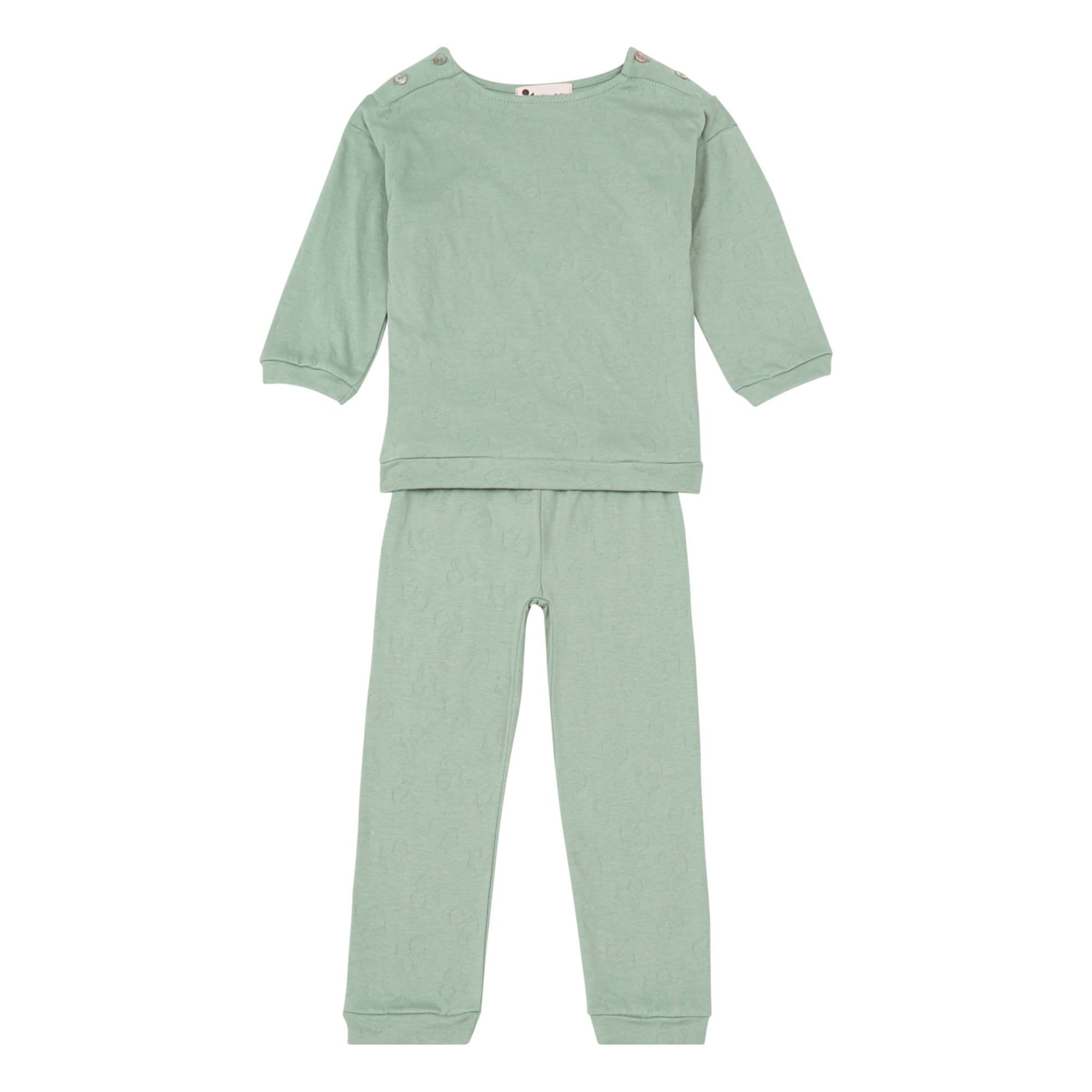 Risu Risu - Pyjama Dandy Coton Bio - Fille - Vert d'eau