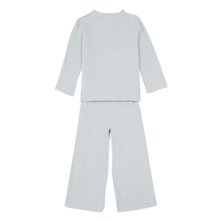 Deli Organic Cotton Muslin Pyjamas Light grey- Product image n°3