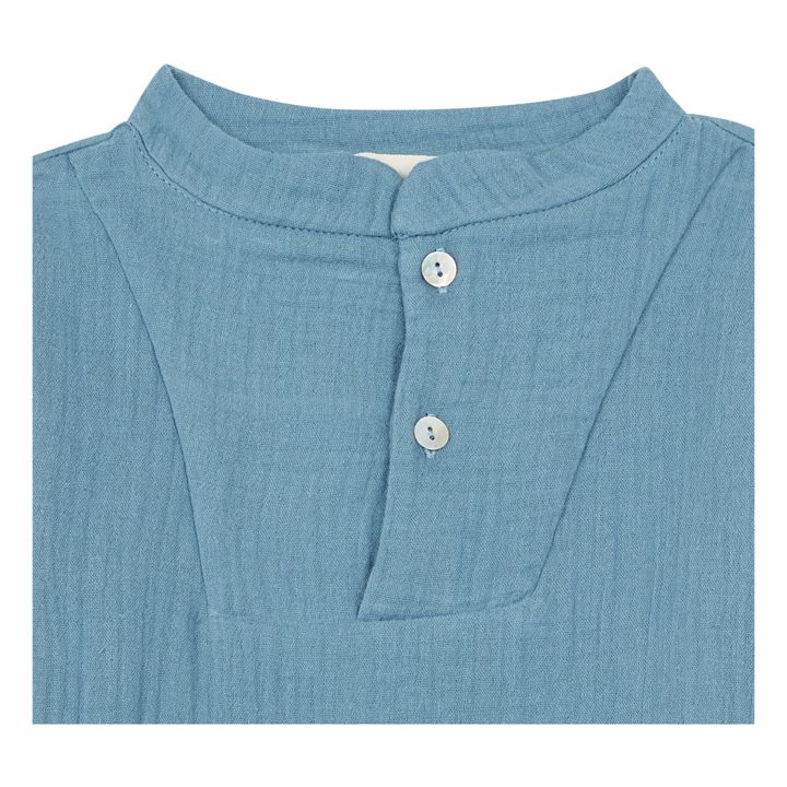 Deli Organic Cotton Muslin Pyjamas Grey blue- Product image n°3