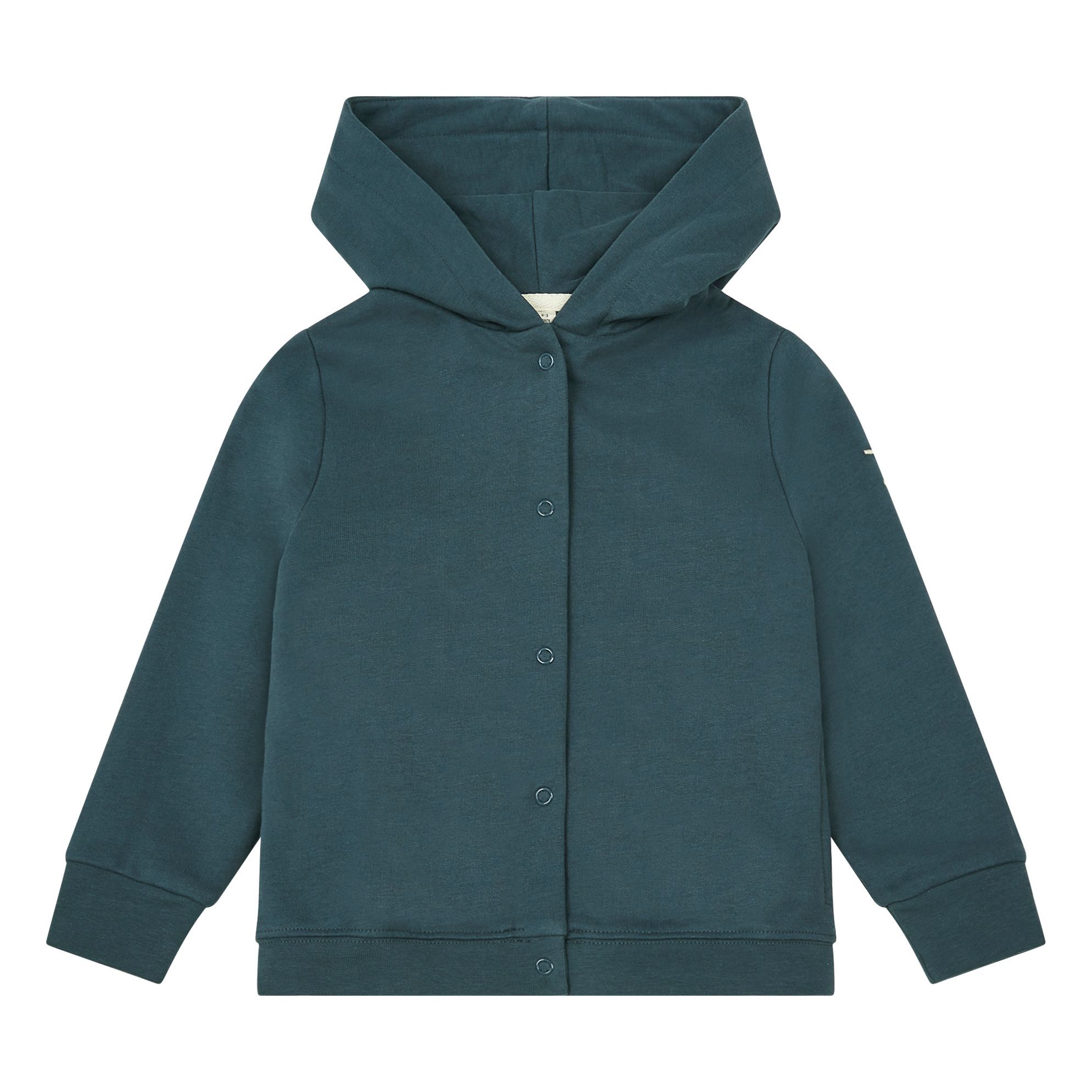 Gray Label - Cardigan à Capuche Coton Bio - Fille - Bleu gris