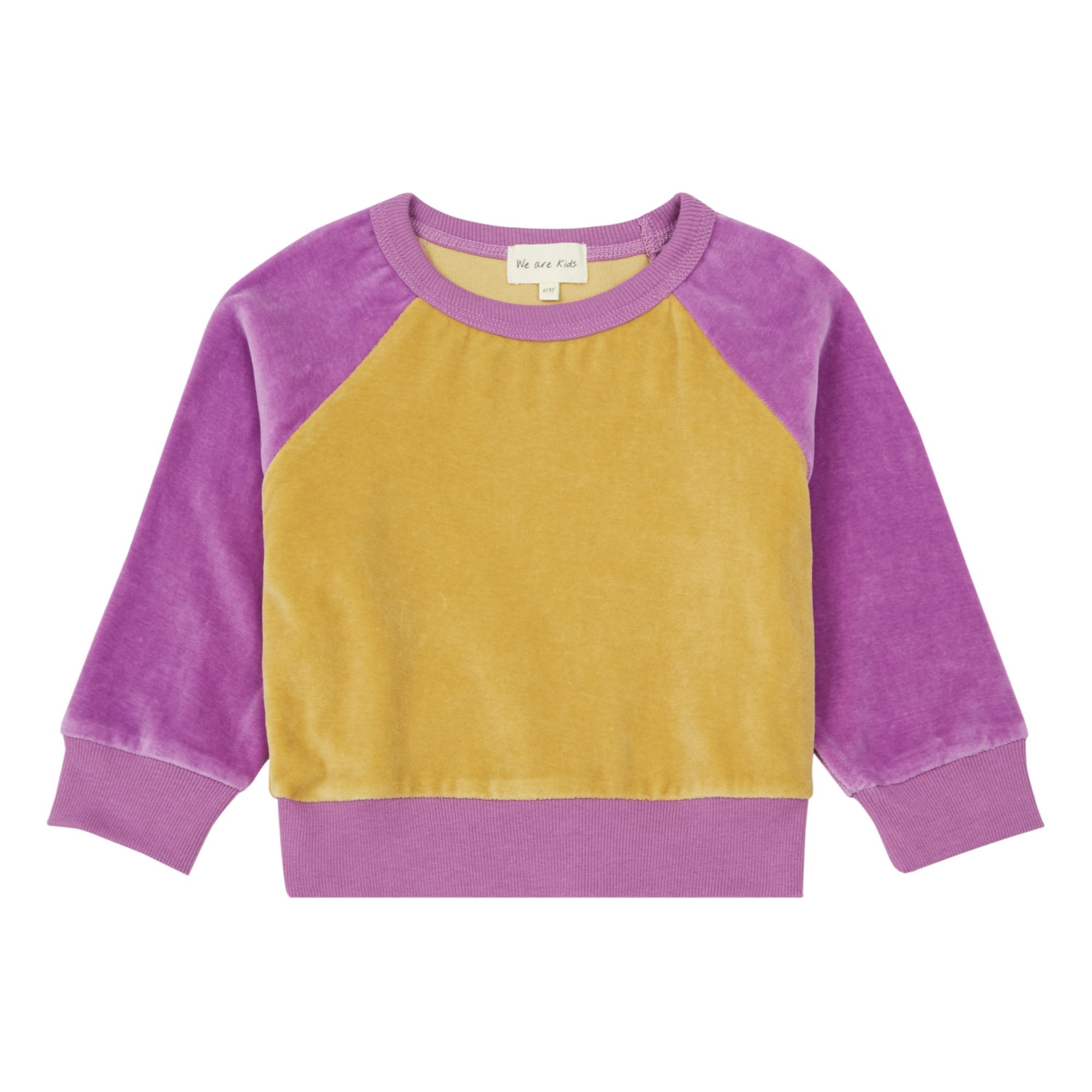 We Are Kids - Sweat Henri Velours Coton Bio - Fille - Violet