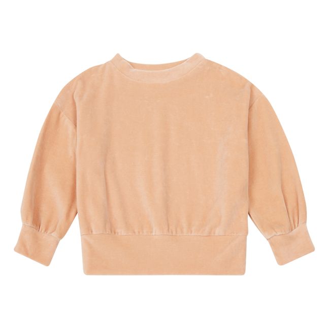 Nat Organic Cotton Velvet Sweatshirt Pink