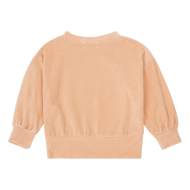 Nat Organic Cotton Velvet Sweatshirt Pink