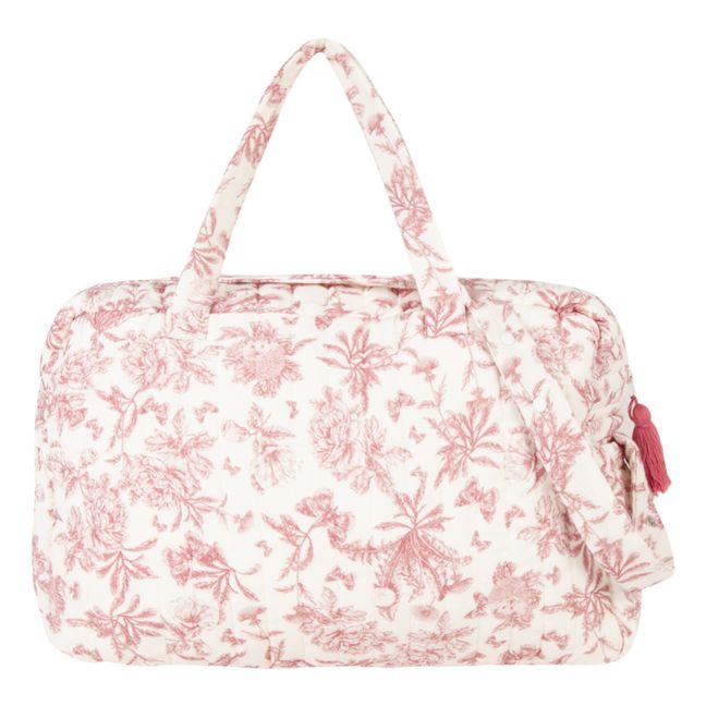 Toile de Jouy Changing Bag and Mat Pink