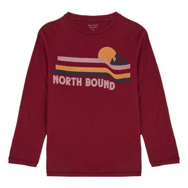 T-shirt, modello: North Bound Bordeaux