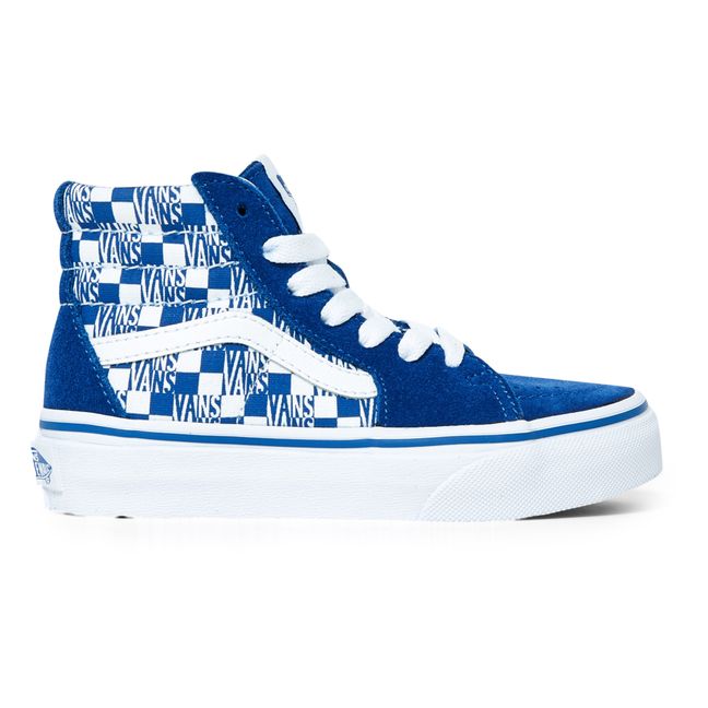 SK8-Hi Checked High-Top Sneakers Blue