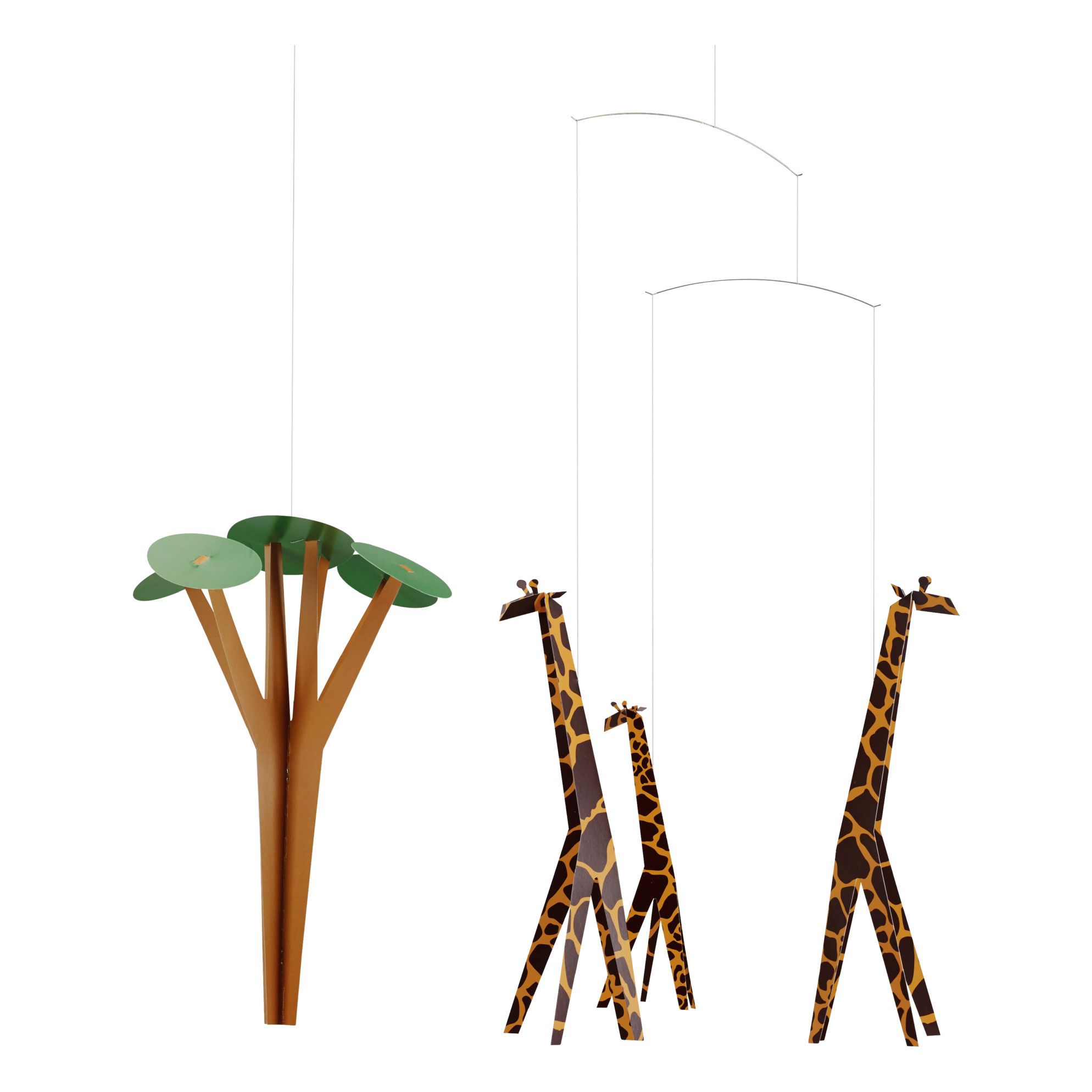Flensted - Mobile girafes dans la savane - Multicolore