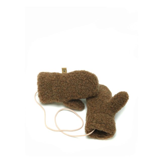 Shearling Baby Mittens | Chocolate