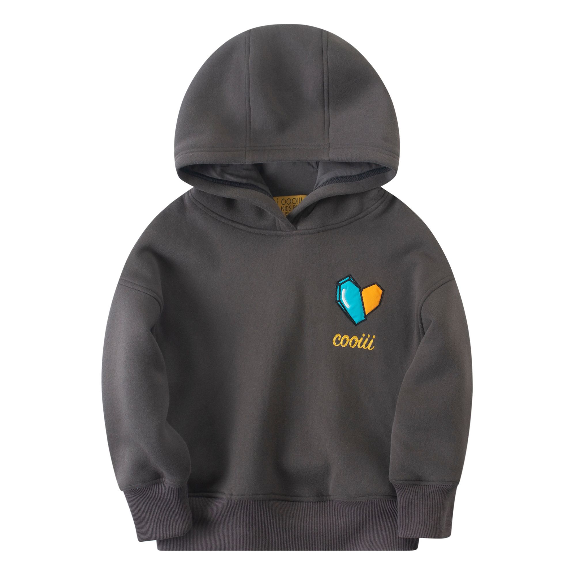 Cooiii - Hoodie Brodé - Fille - Noir