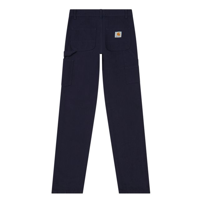 Ruck Organic Cotton Tapered Trousers Navy blue