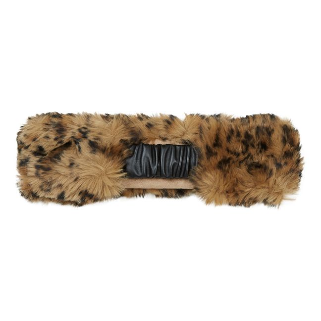 Eleni Faux-Fur Headband Leopard