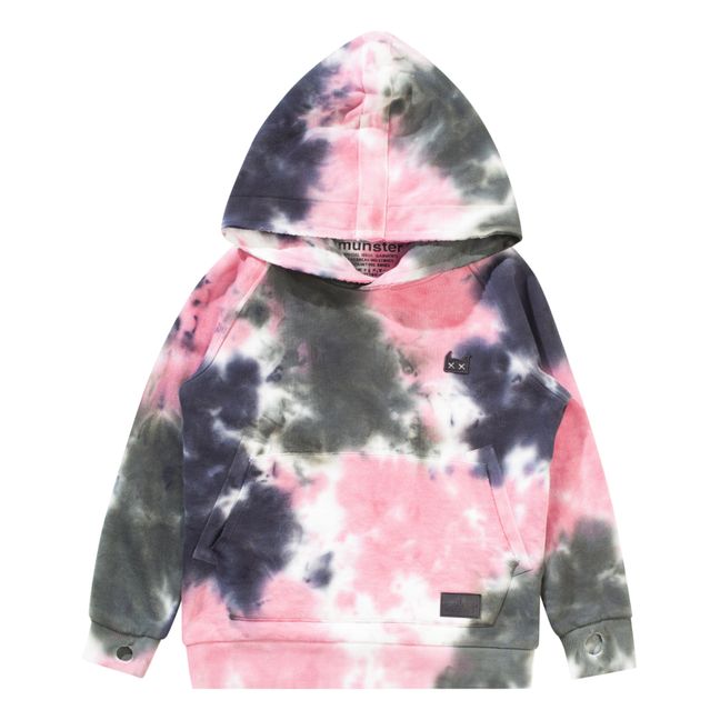 Sudadera Tie and Dye Branded Rosa