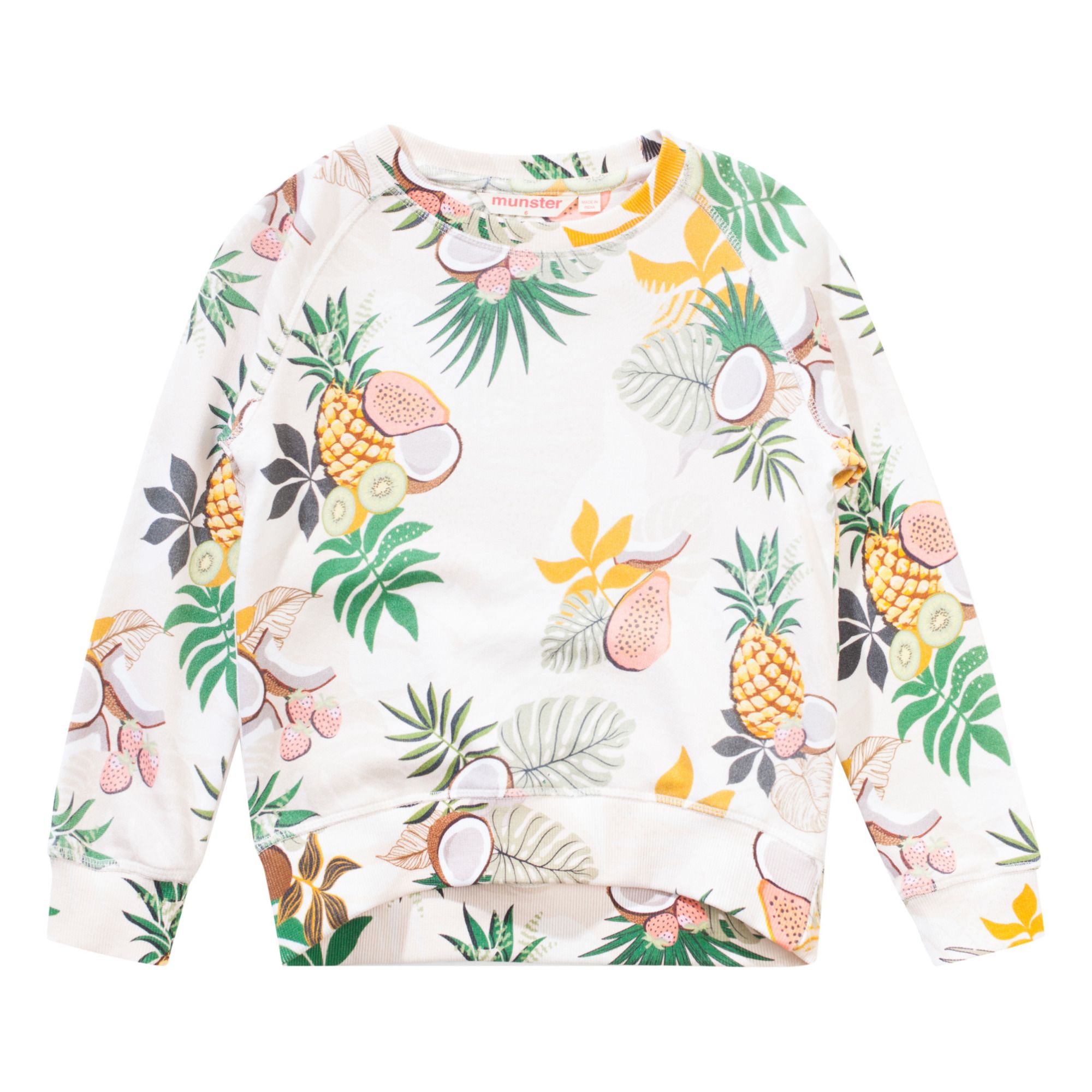 Munsterkids - Sweat Cove Tropical - Fille - Blanc