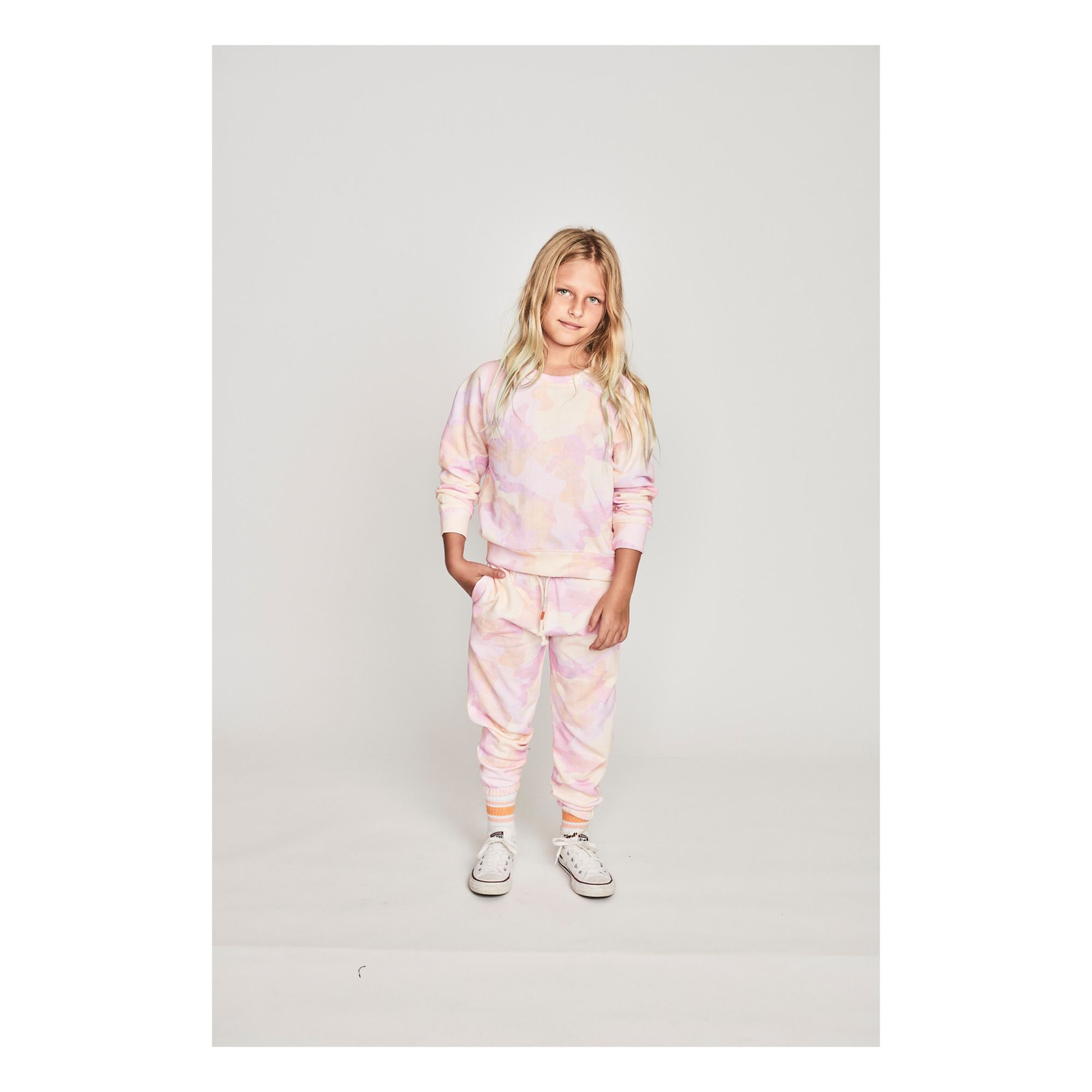 Munsterkids - Sweat Tie and Dye Violet - Fille - Rose