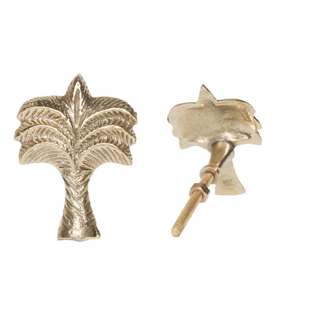 Poignée de porte en laiton Palm tree | Doré