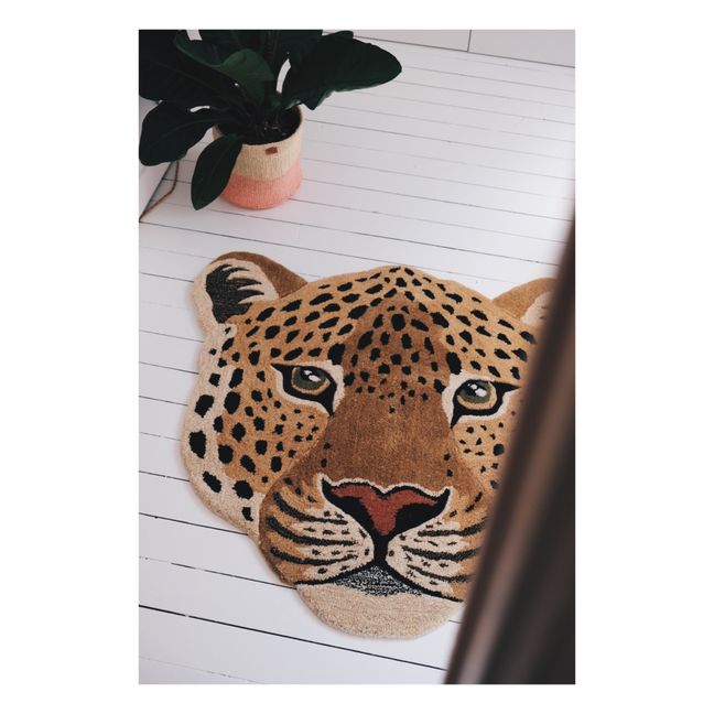 Alfombra de cabeza de leopardo Himani | Marrón