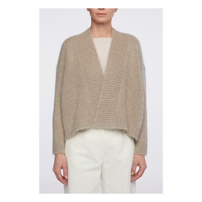 Wool and Mohair Vest Taupe grey