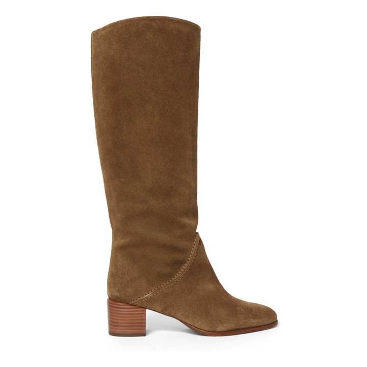 Boots 45mm suede leather Brown- Product image n°0