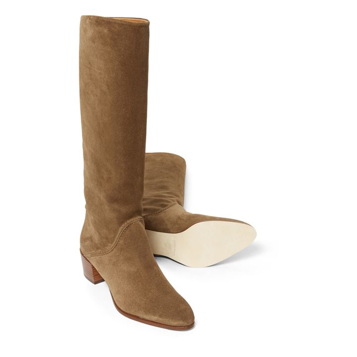 Boots 45mm suede leather Brown- Product image n°2