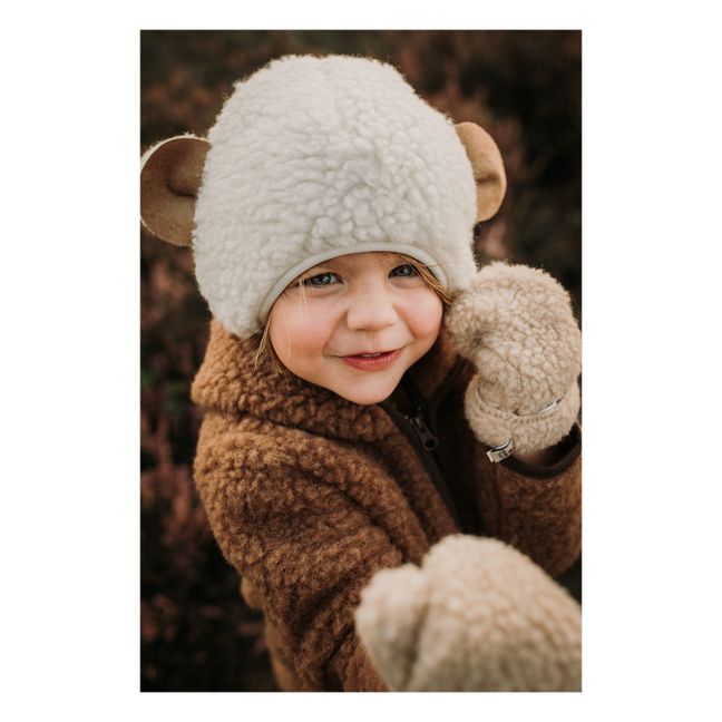 Bonnet Shearling Oreilles Animalières | Crème