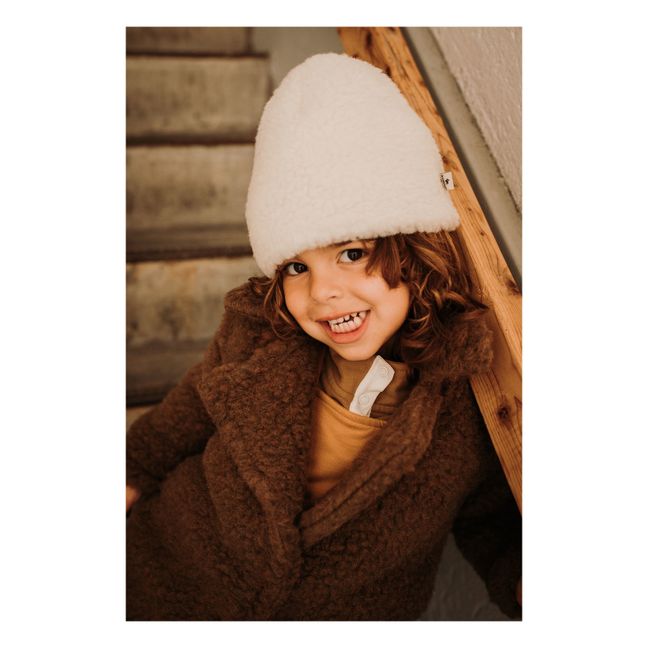 Cappello in shearling | Crema