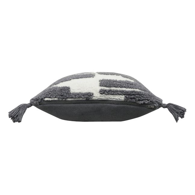 Zagros Square Cushion - Smallable x Lorena Canals | Charcoal grey
