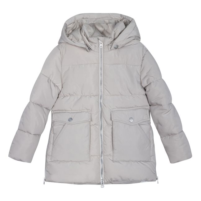 Charlie Recycled Polyester Puffer Jacket Ecru