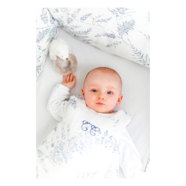 Linen & Cotton Baby Sleeping Bag Navy blue