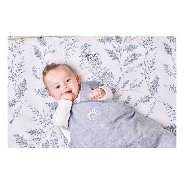 Babyschlafsack aus Leinen und Baumwolle Navy