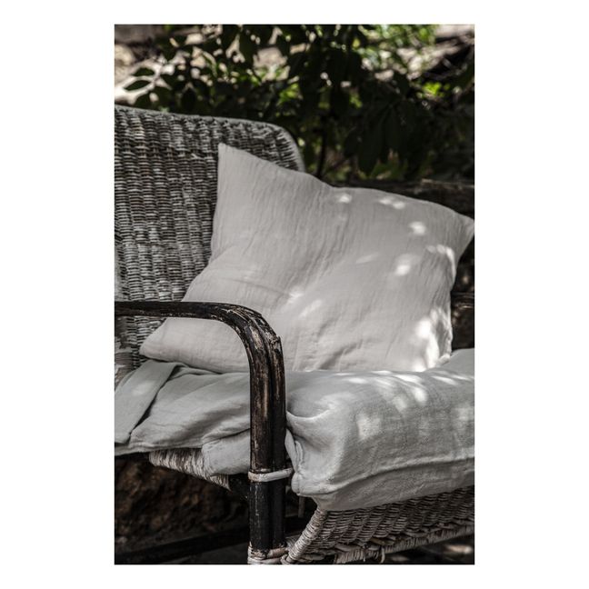 Coussin en jacquard de coton bio | Lait