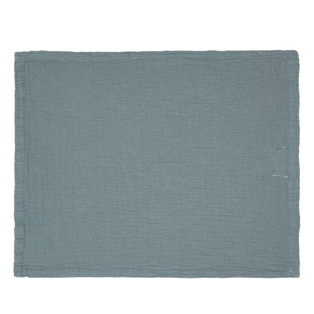 Punto Organic Cotton Jacquard Placemat | Bluish grey