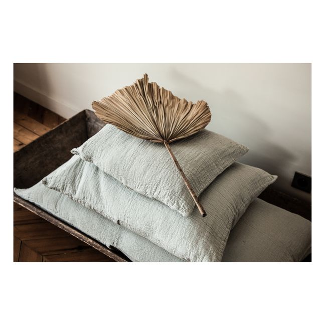 Kissen aus Bio-Baumwolljacquard | Waldgrün