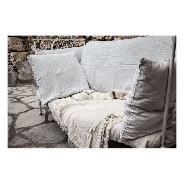 Organic Cotton Jacquard Cushion | Forest Green