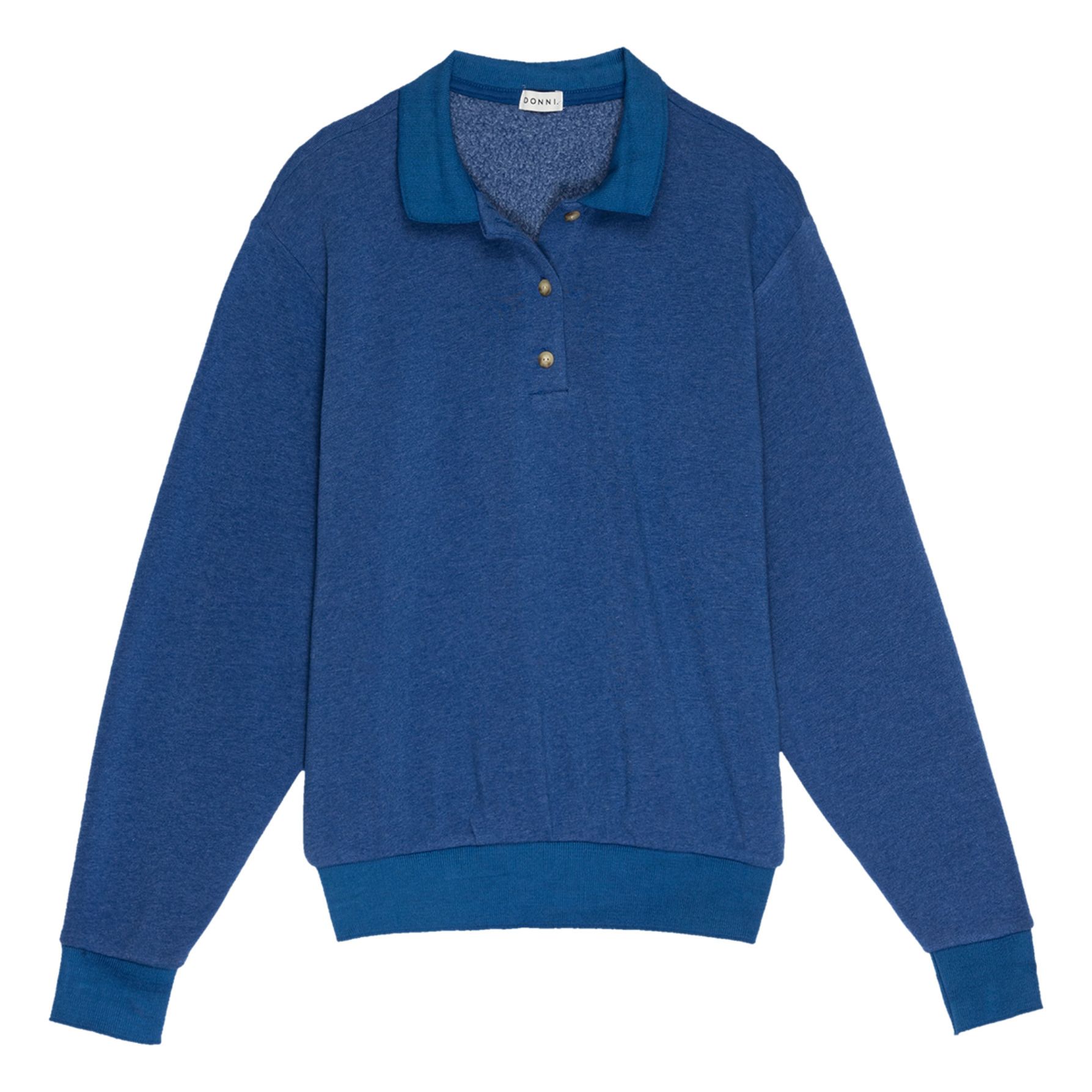 Donni - Polo Sweatshirt Vintage - Femme - Bleu électrique