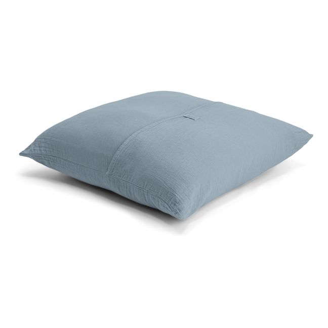 Organic Cotton Jacquard Cushion Bluish grey