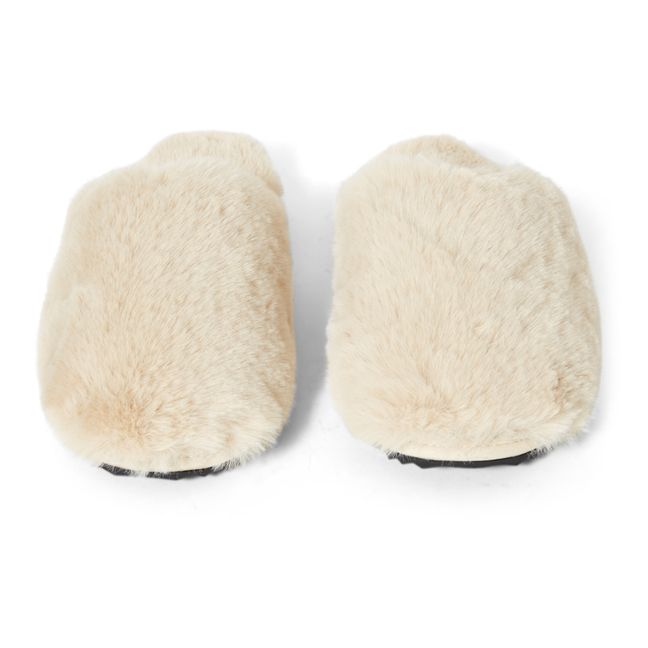 Pantofole di pelliccia Melody | Latte