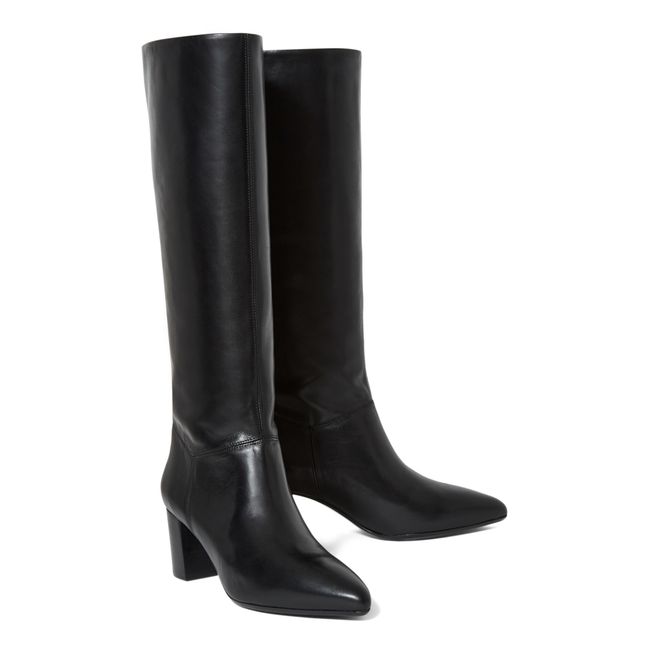 N°108 Leather Boots Black