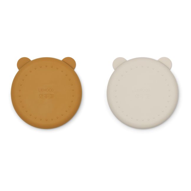Assiettes Merrick en silicone - Set de 2 | Caramel