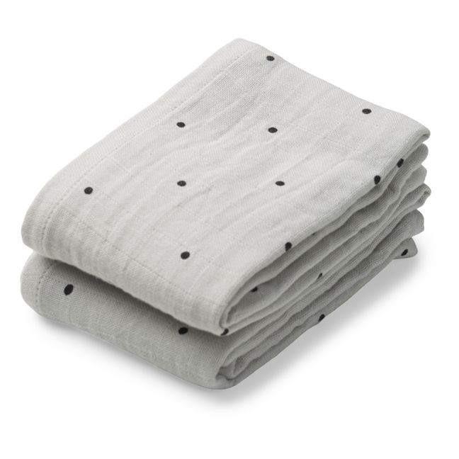 Lewis Organic Cotton Swaddling Cloths - Set of 2 Grey