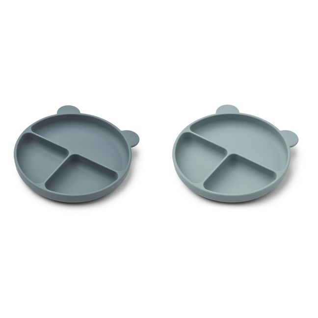 Piatti, modello: Merrick, in silicone - Set di 2 | Blu