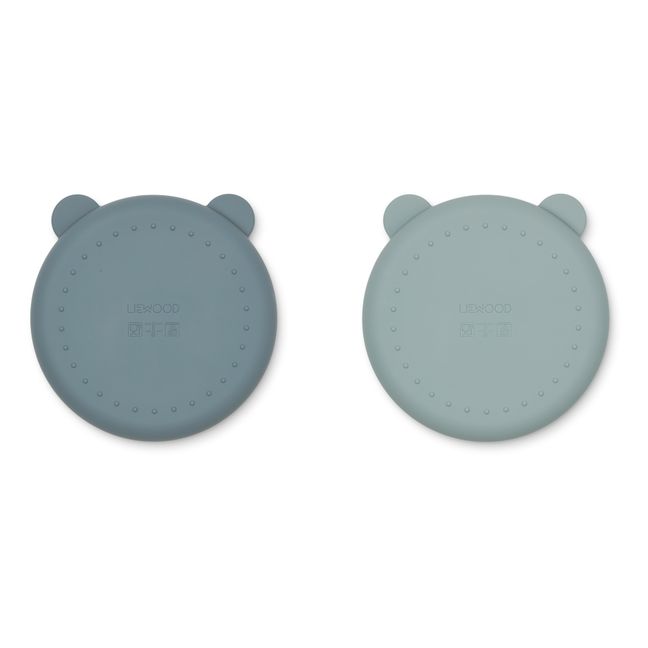 Piatti, modello: Merrick, in silicone - Set di 2 | Blu
