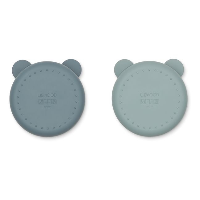 Bols Connie en silicone- Set de 2 | Bleu