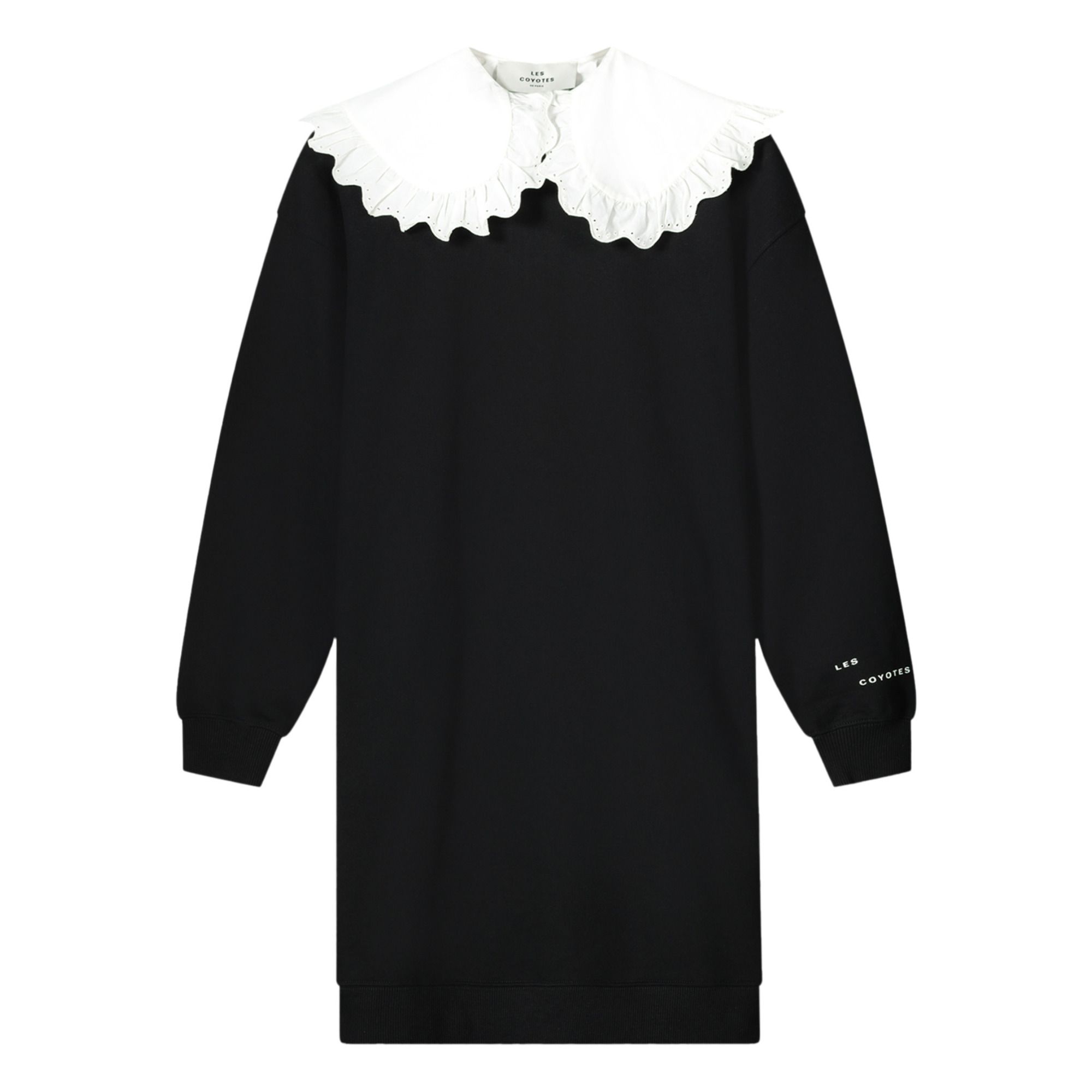 Les Coyotes de Paris - Robe Sweat Col Amovible Evy - Fille - Noir