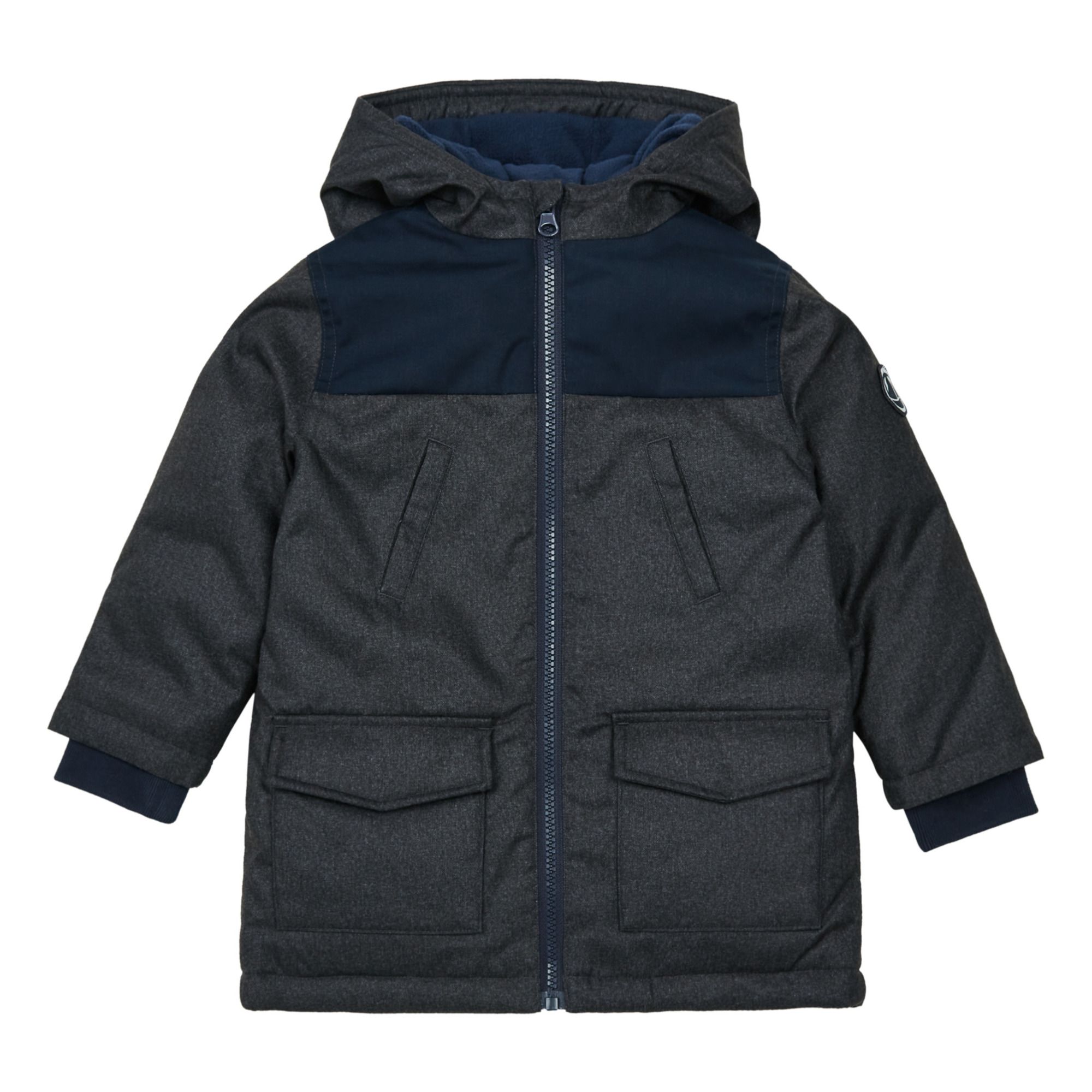 Petit Bateau - Doudoune Capuche Togo - Fille - Gris